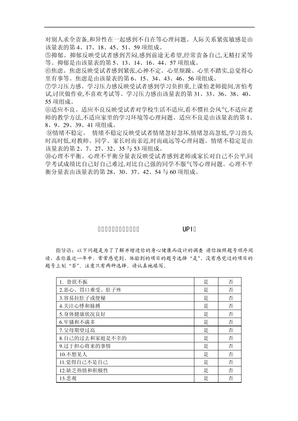 大学生心理健康调查问卷_第3页
