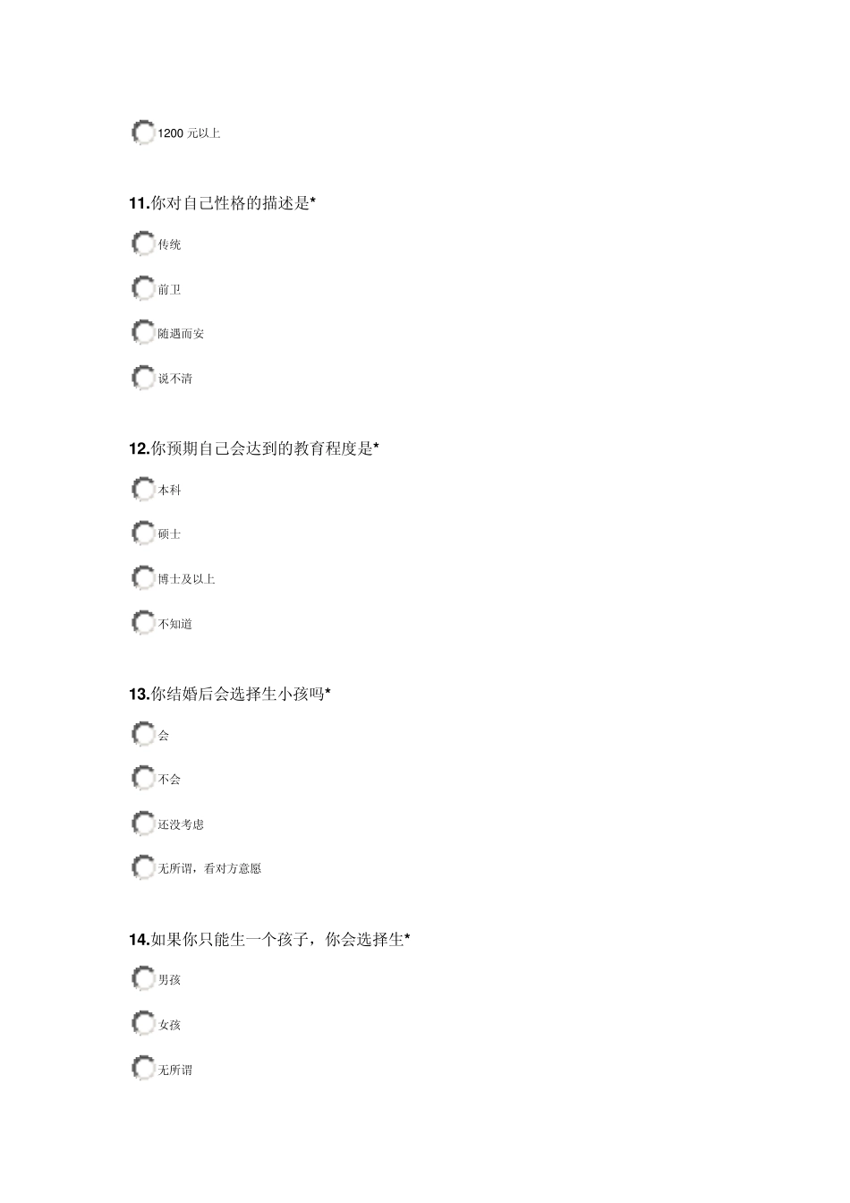 大学生生育意愿问卷调查_第3页