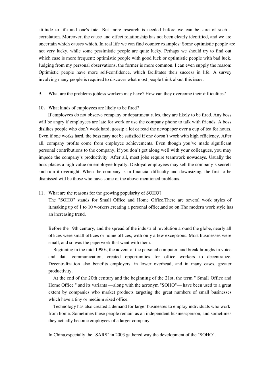 大学生英语口语考试一些话题及答案_第3页