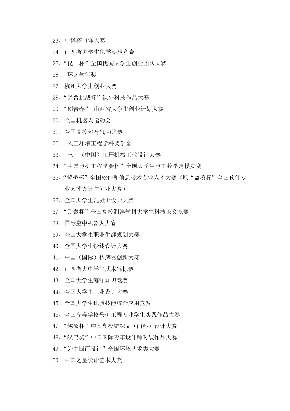 大学生课外学术科技竞赛项目排行榜_第3页