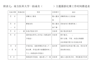 大学社团协会活动策划书(流程表)示例