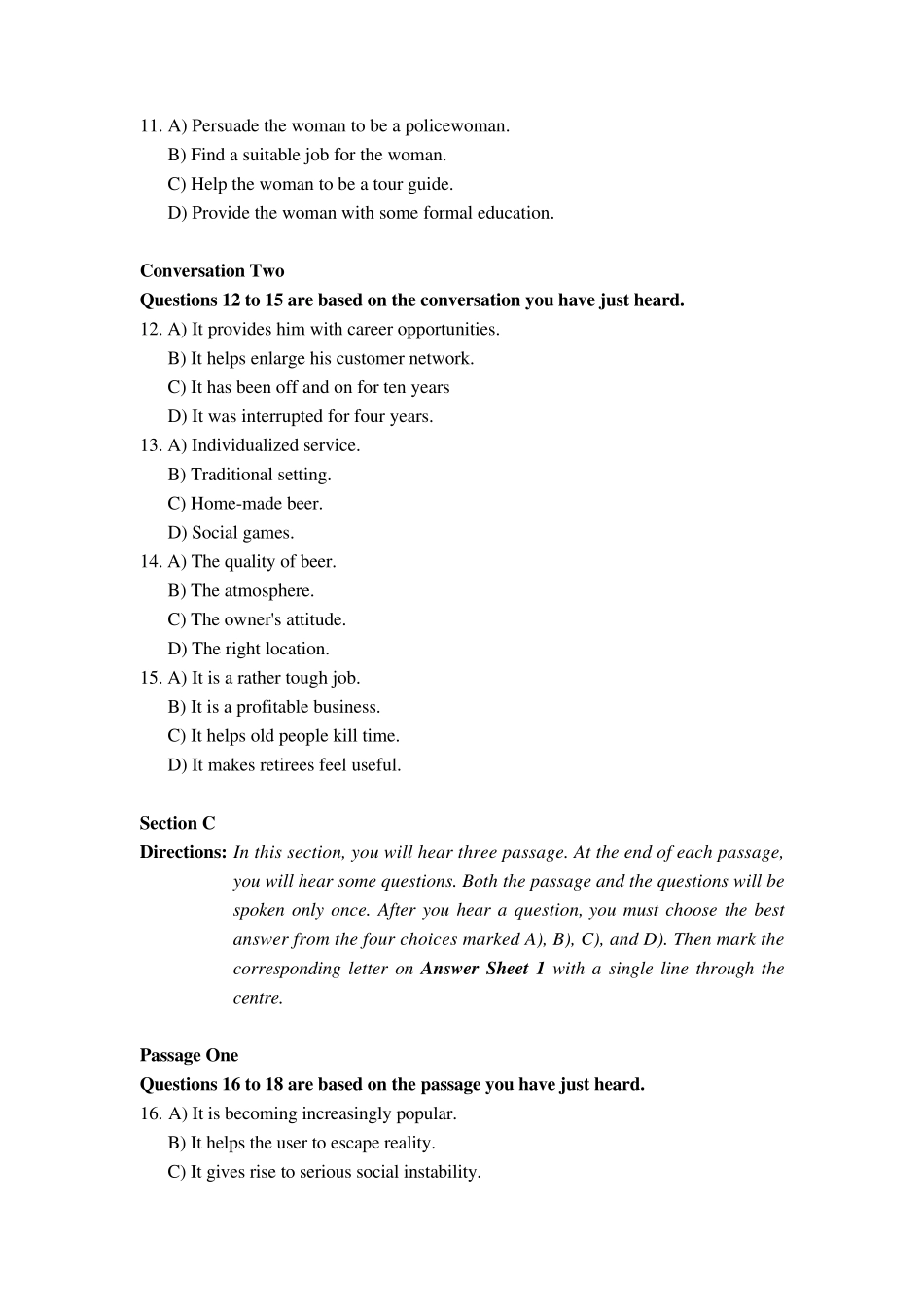 大学英语2019年12月四级真题第2套_第3页
