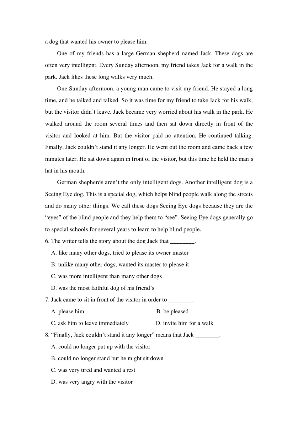 大学英语B统考仿真模拟题五_第2页