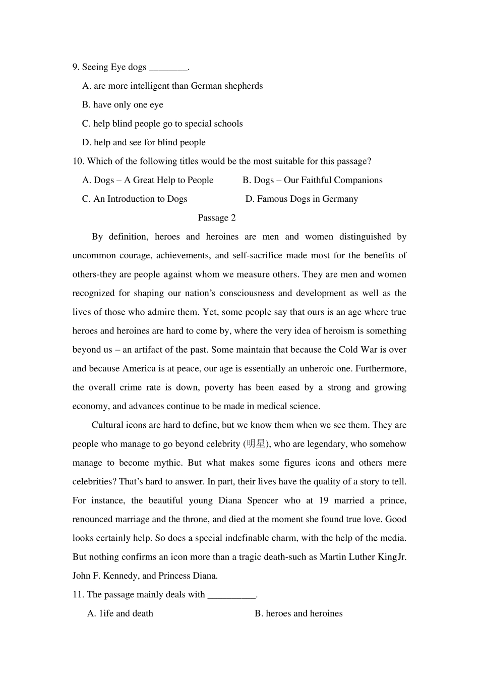 大学英语B统考仿真模拟题五_第3页