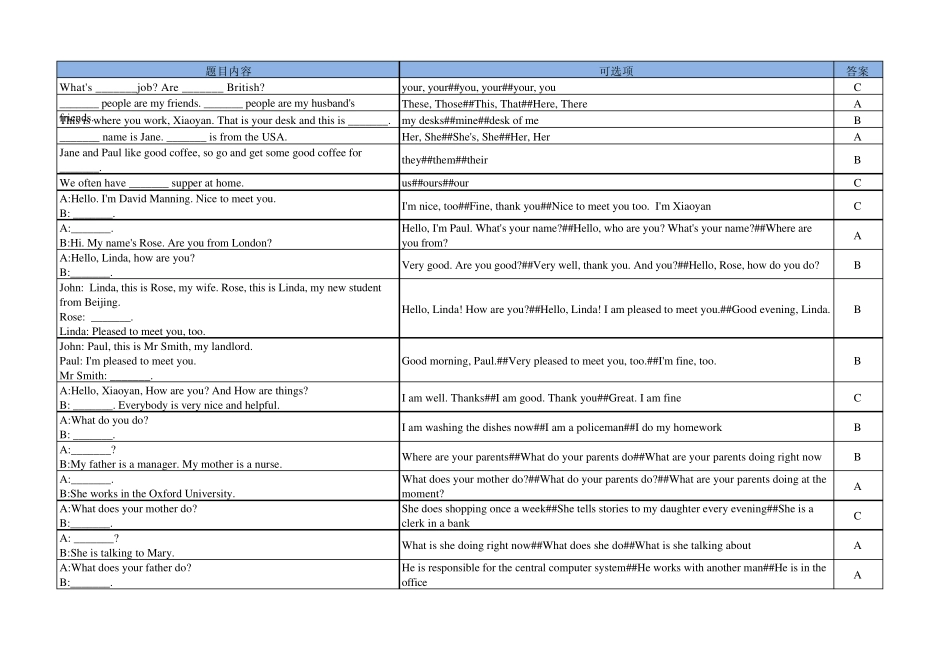 大学英语一作业答案_第1页
