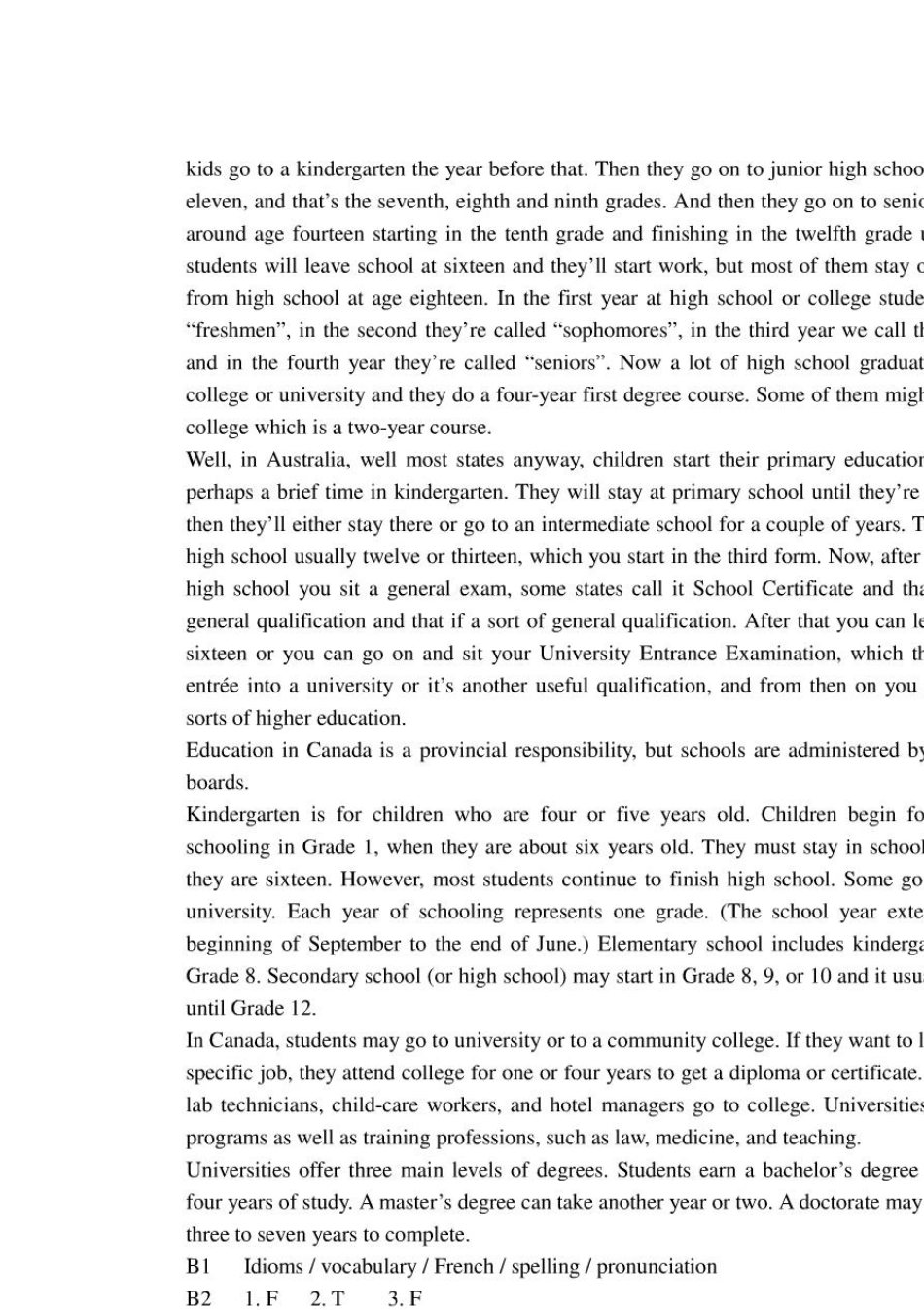 大学英语stepbystep3000第一册答案及原文_第2页