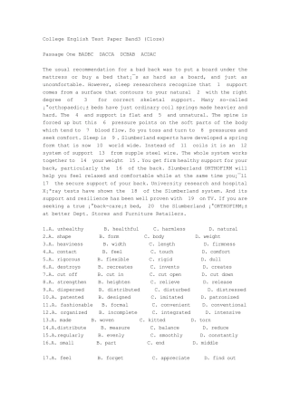 大学英语三级完形填空部分共10篇