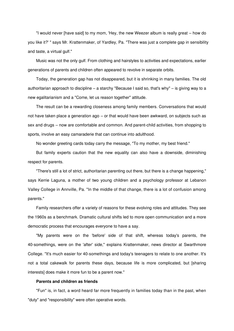 大学英语习题及答案大学英语ⅡUnit3Istheteenparentrelationshipdoomed_第3页