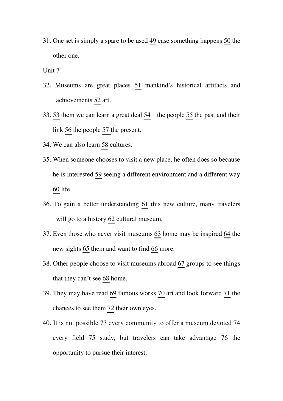 大学英语介词填空题库_第3页