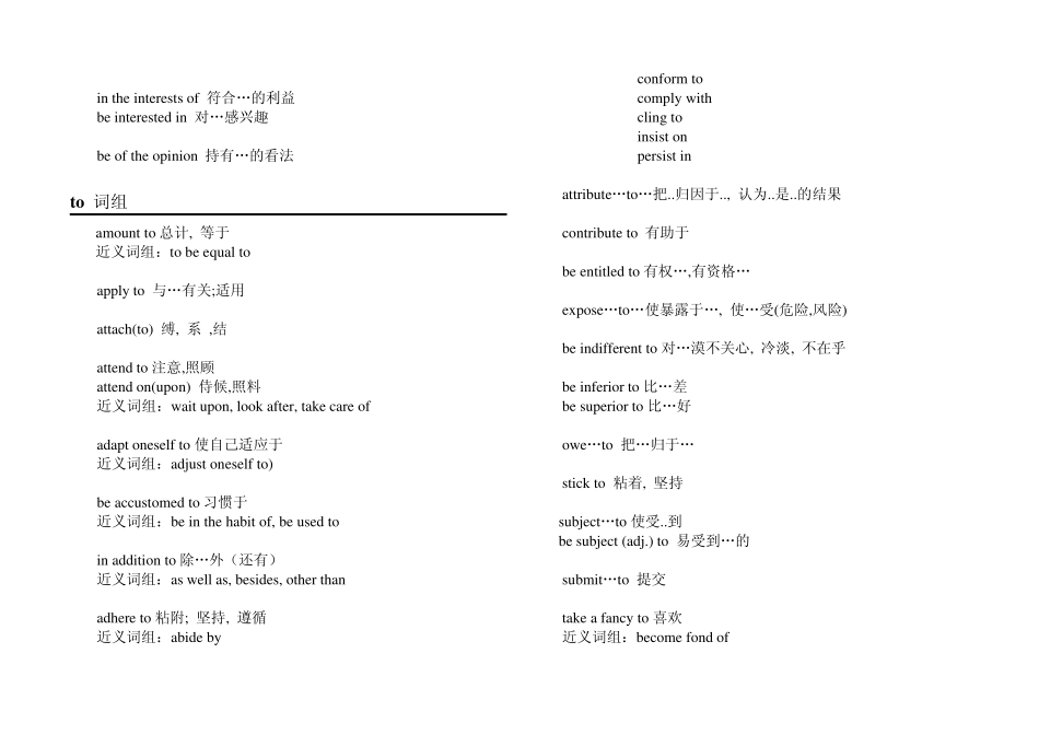 大学英语六级考试常考词组_第2页