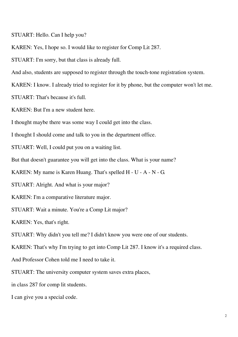 大学英语口语对话资料_第2页