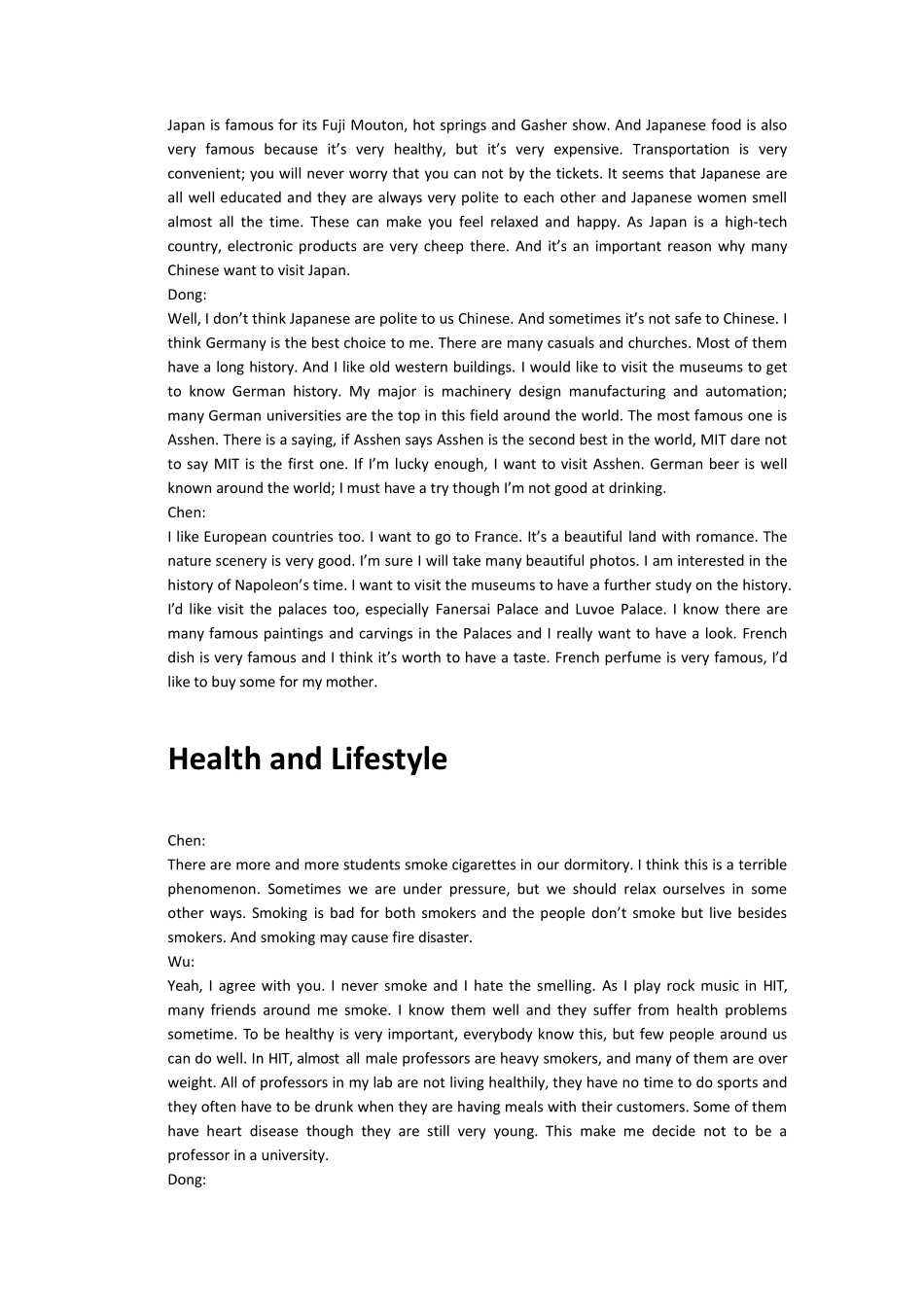 大学英语口语话题对话考试_第2页