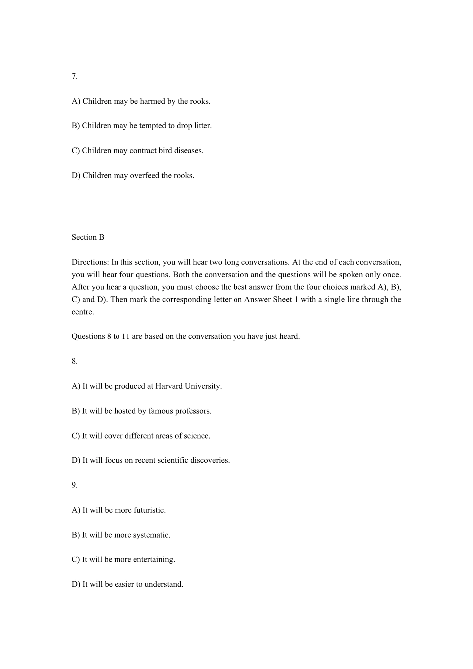 大学英语四级2019年真题2019级四级真题_第3页