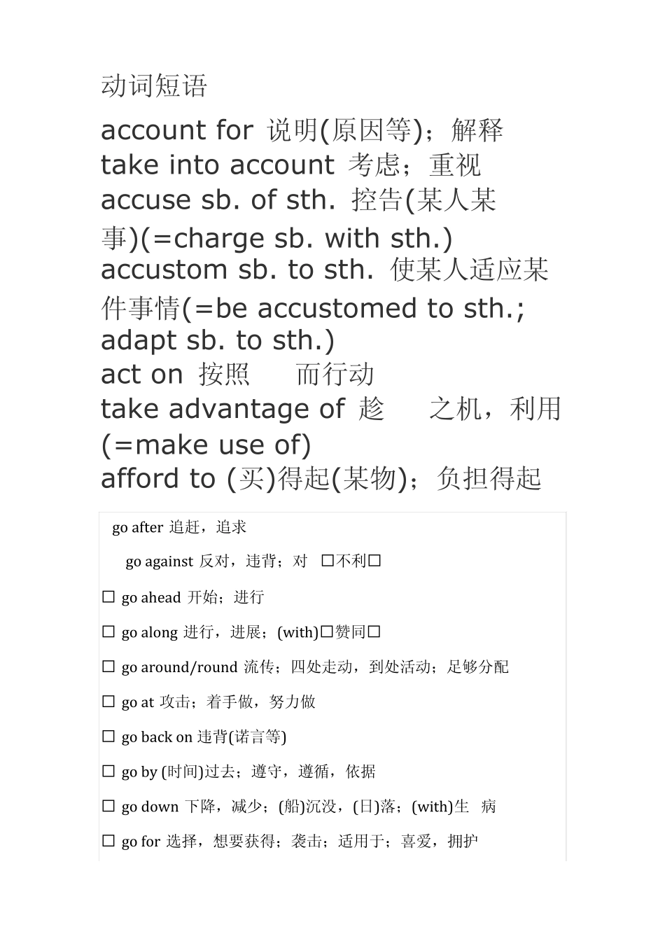 大学英语四级固定搭配_第3页