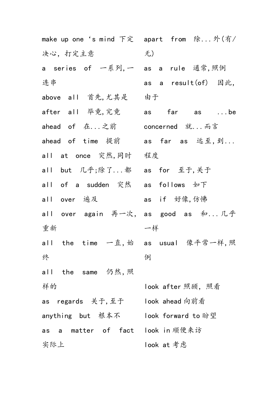 大学英语四级常考词组固定搭配_第3页