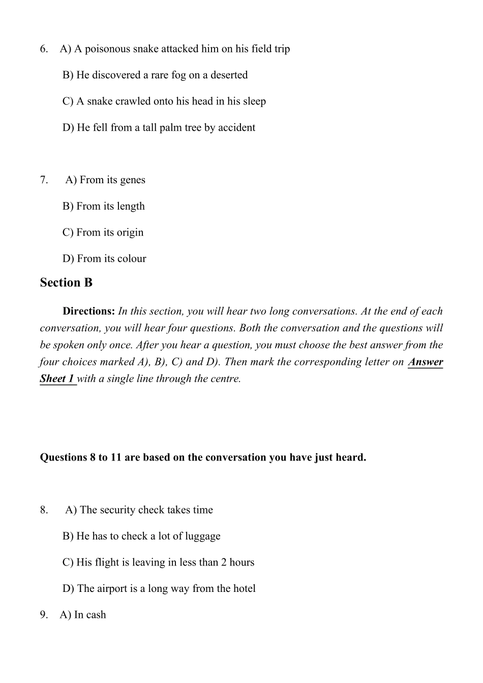 大学英语四级真题试卷及答案_第3页