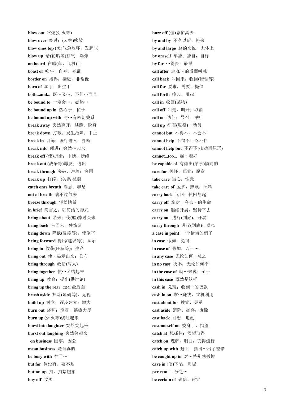 大学英语四级短语_第3页