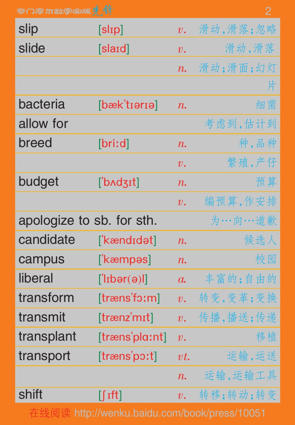 大学英语四级考试阅读·写作高频词语表_第2页