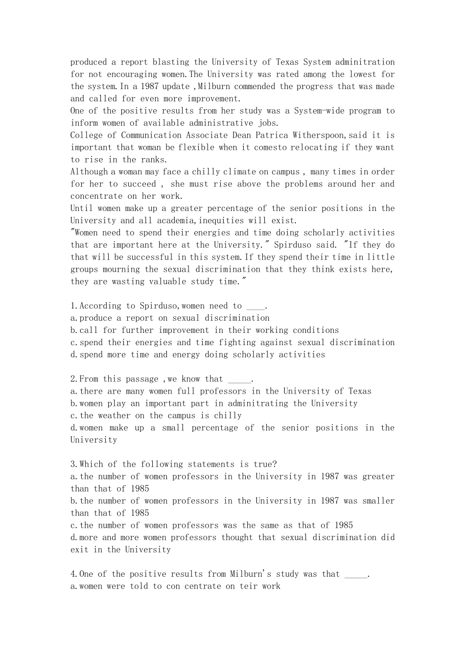 大学英语四级阅读理解试题40篇_第3页