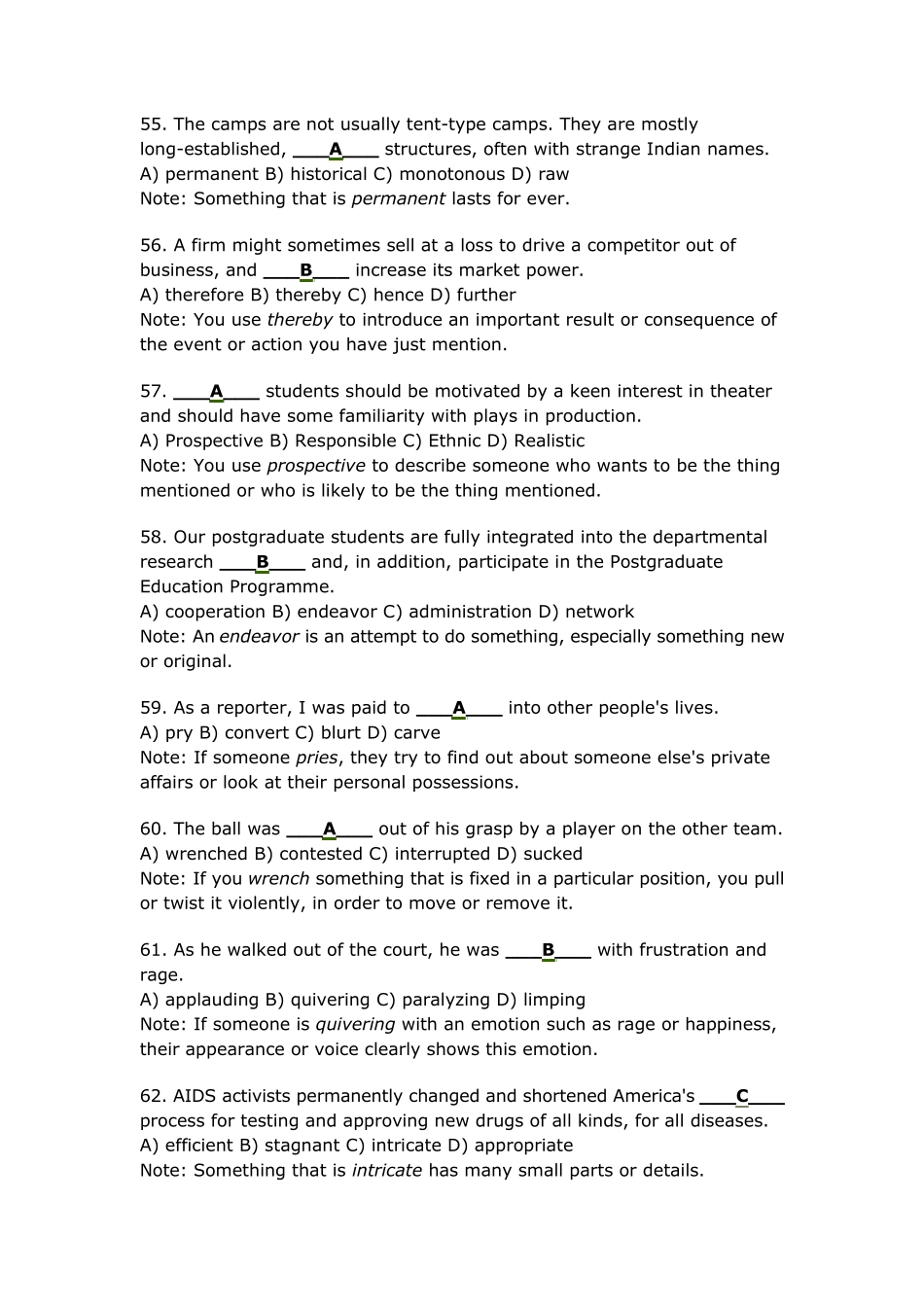 大学英语第四册testyourself词汇_第3页