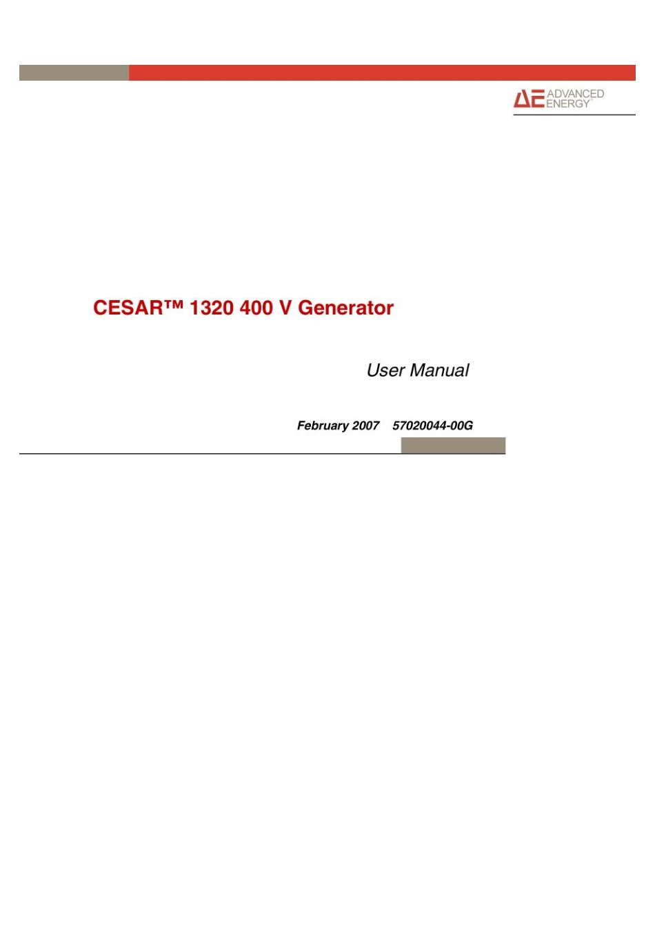 2KW RF 射频电源用户手册_第1页