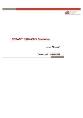 2KW RF 射频电源用户手册