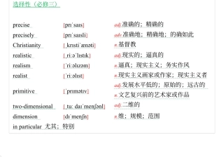 高中英语单元生词和习惯用语-选修3
