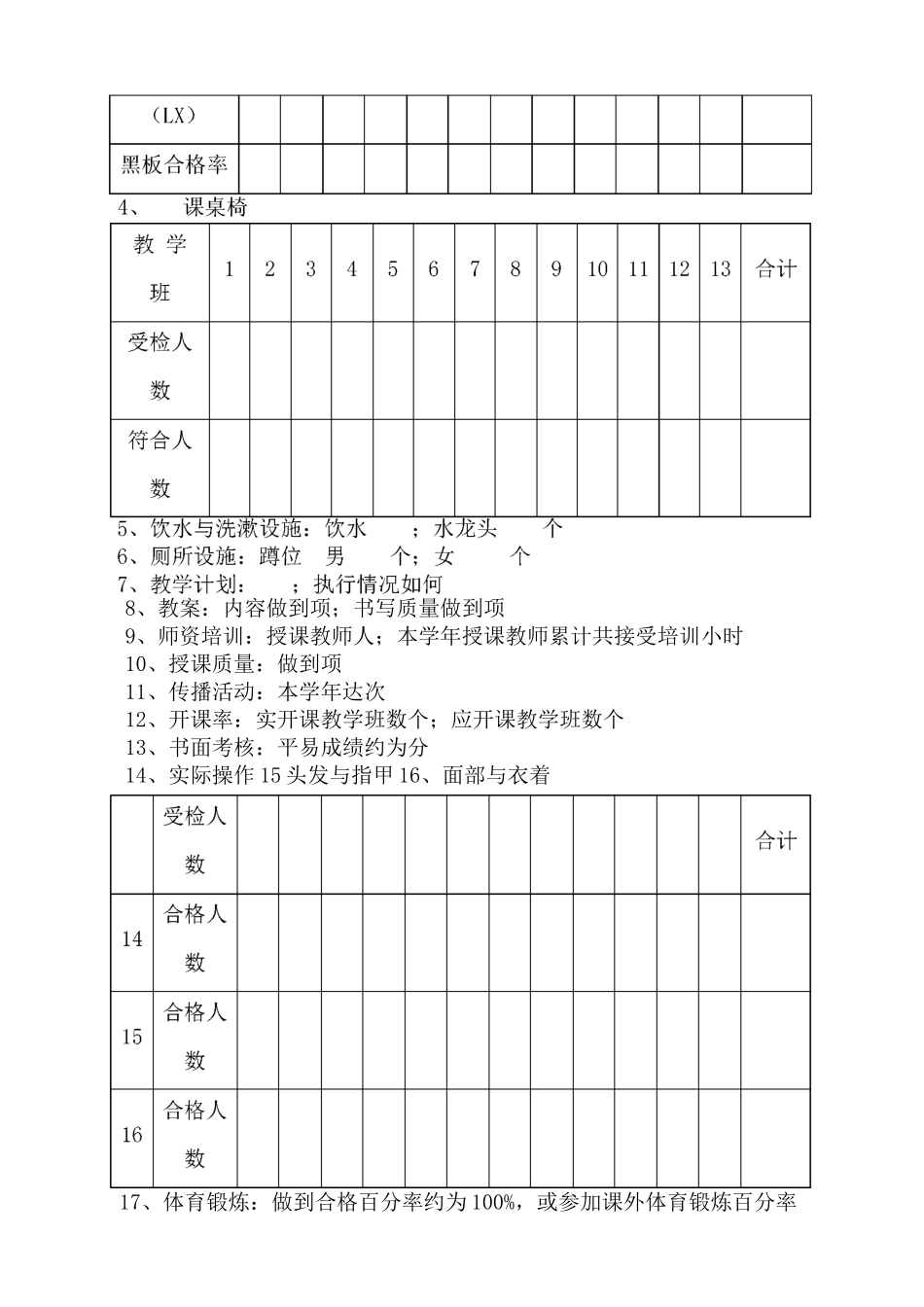 学校健康教育评价记录表_第3页