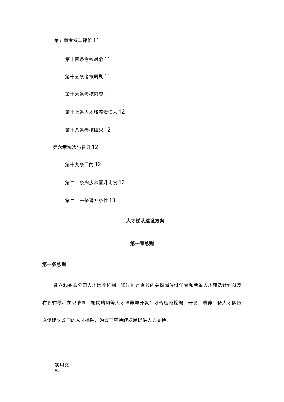《人才梯队建设方案》word版_第2页