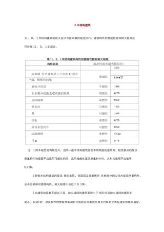 11 木结构建筑建筑设计防火规范