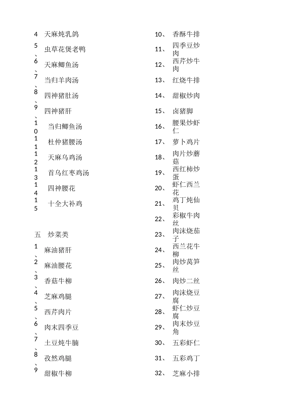 月子会所菜谱_第3页