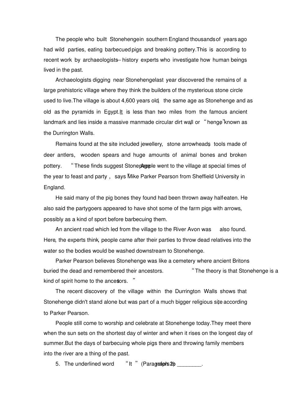 牛津译林版高中英语必修三模块综合测评2_第3页