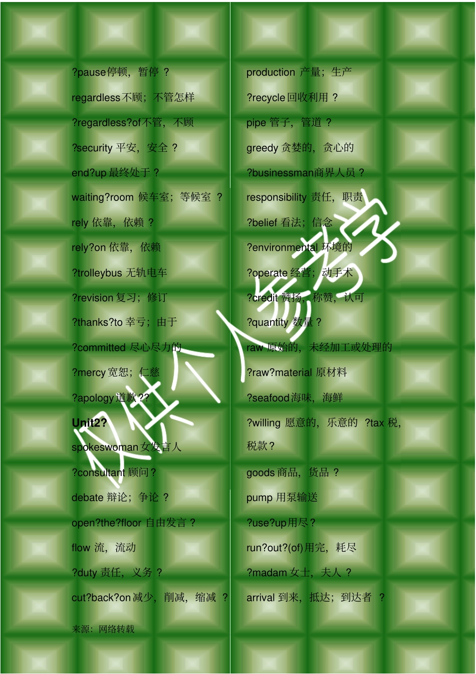 牛津高中英语模块5单词表_第2页