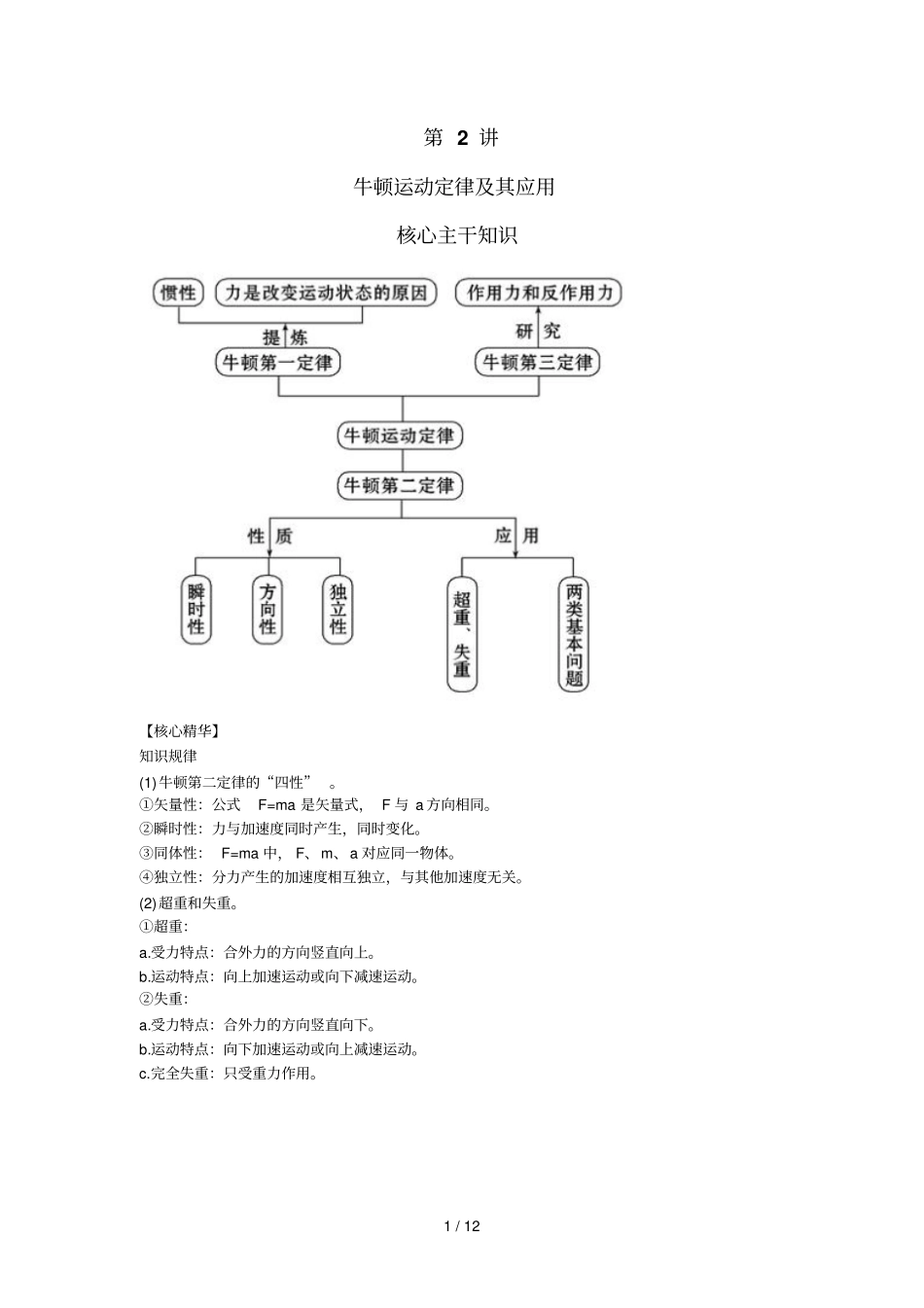 牛顿运动定律及其运用_第1页