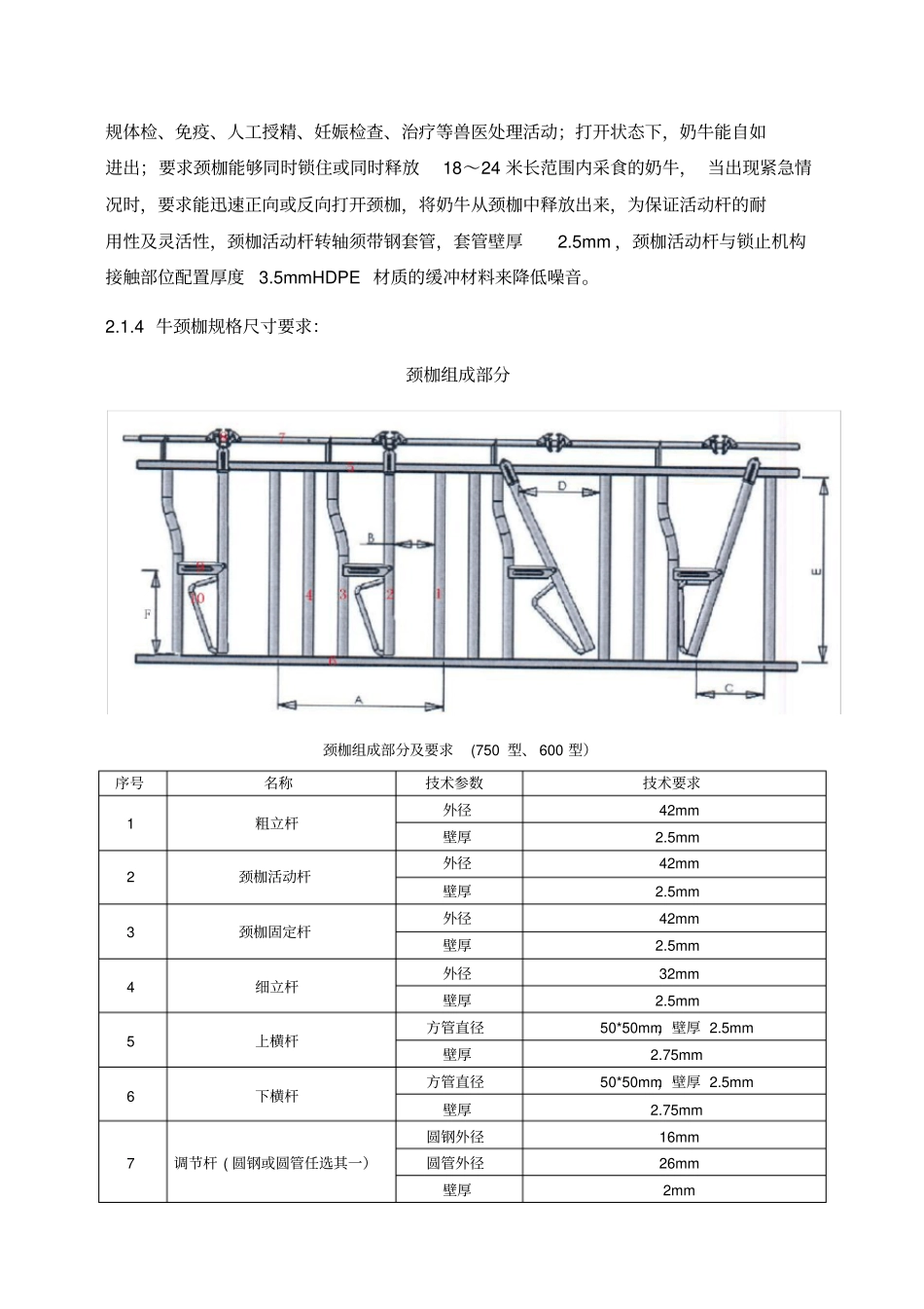 牧场牛颈枷及颈杠配置标准_第2页