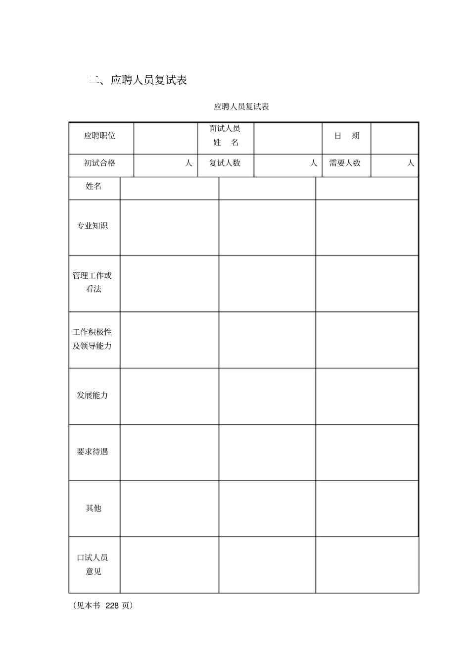 物业公司人力资源管理表格_第3页