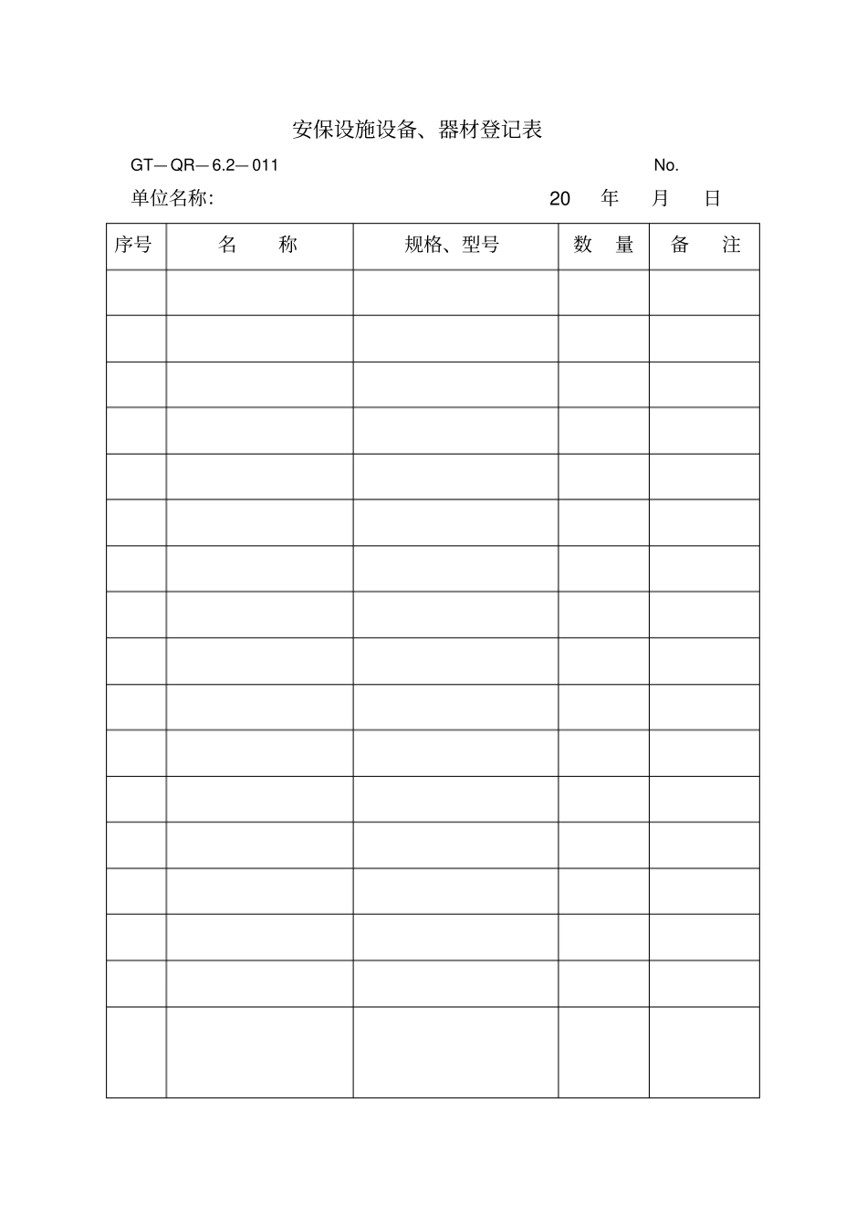 物业公司保安部常用制度表格_第2页