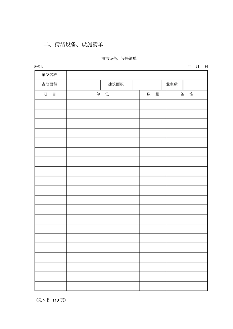 物业公司保洁管理表格_第3页