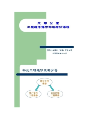 物业工程人员入户维修培训课程