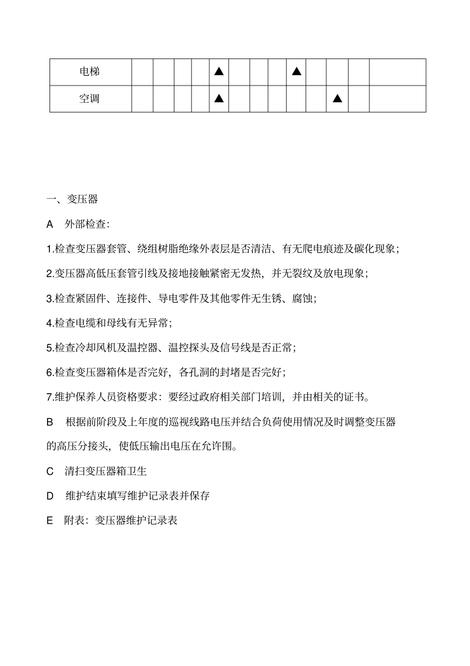 物业工程部全年维护保养表格_第3页