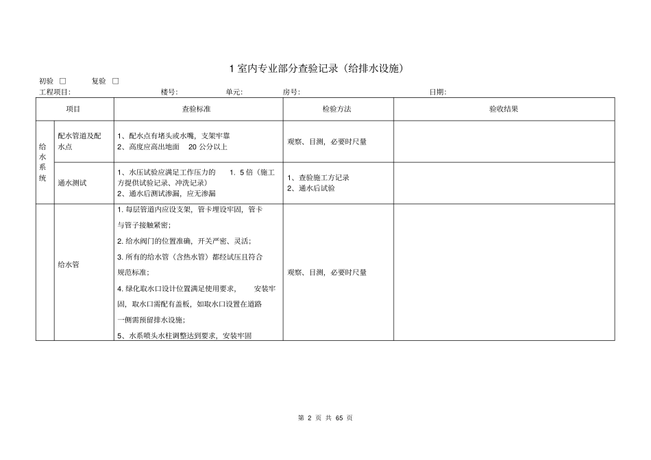 物业承接查验标准附全套表格65_第2页