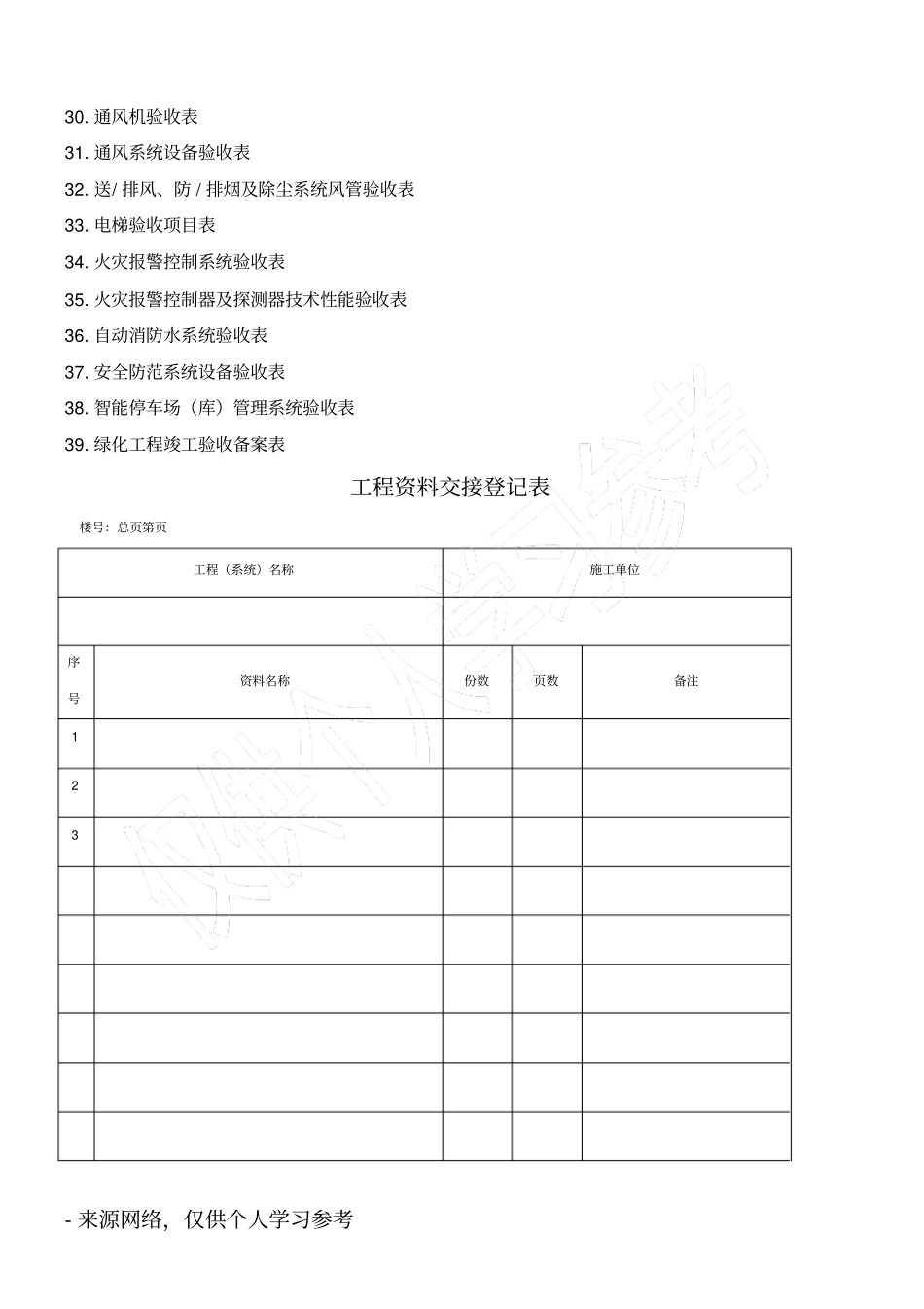 物业承接查验表格汇总_第2页