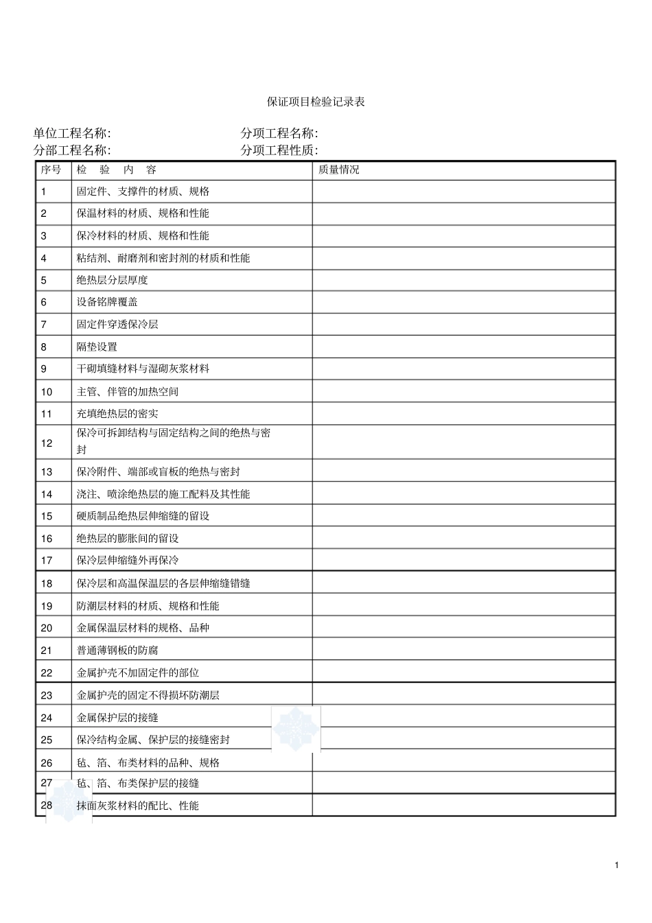 物业承接验收全套表格1_第1页