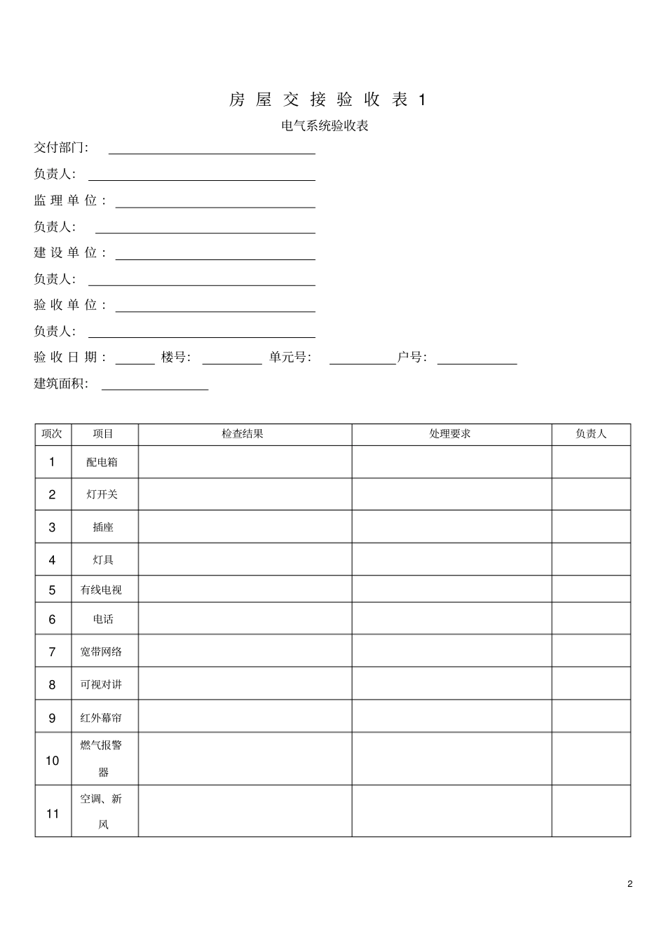 物业承接验收全套表格1_第2页