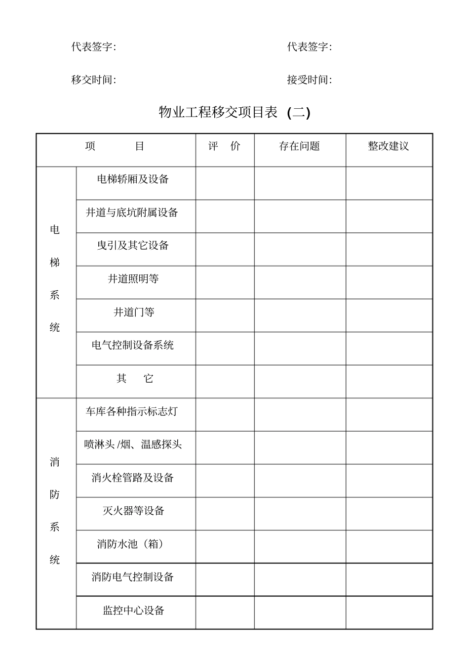 物业移交表格_第3页
