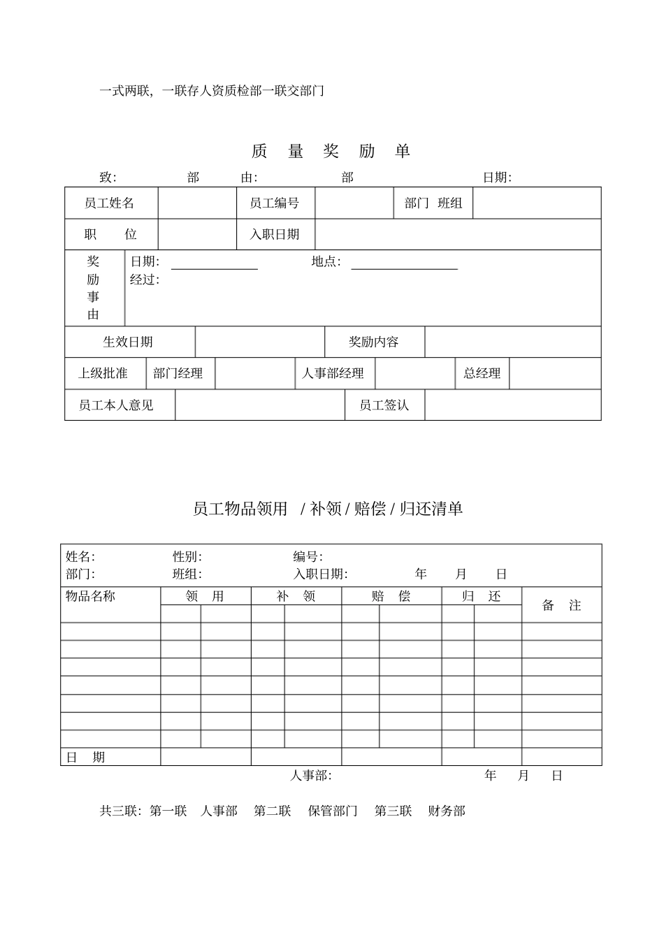 物业管理公司人事表格汇总_第3页