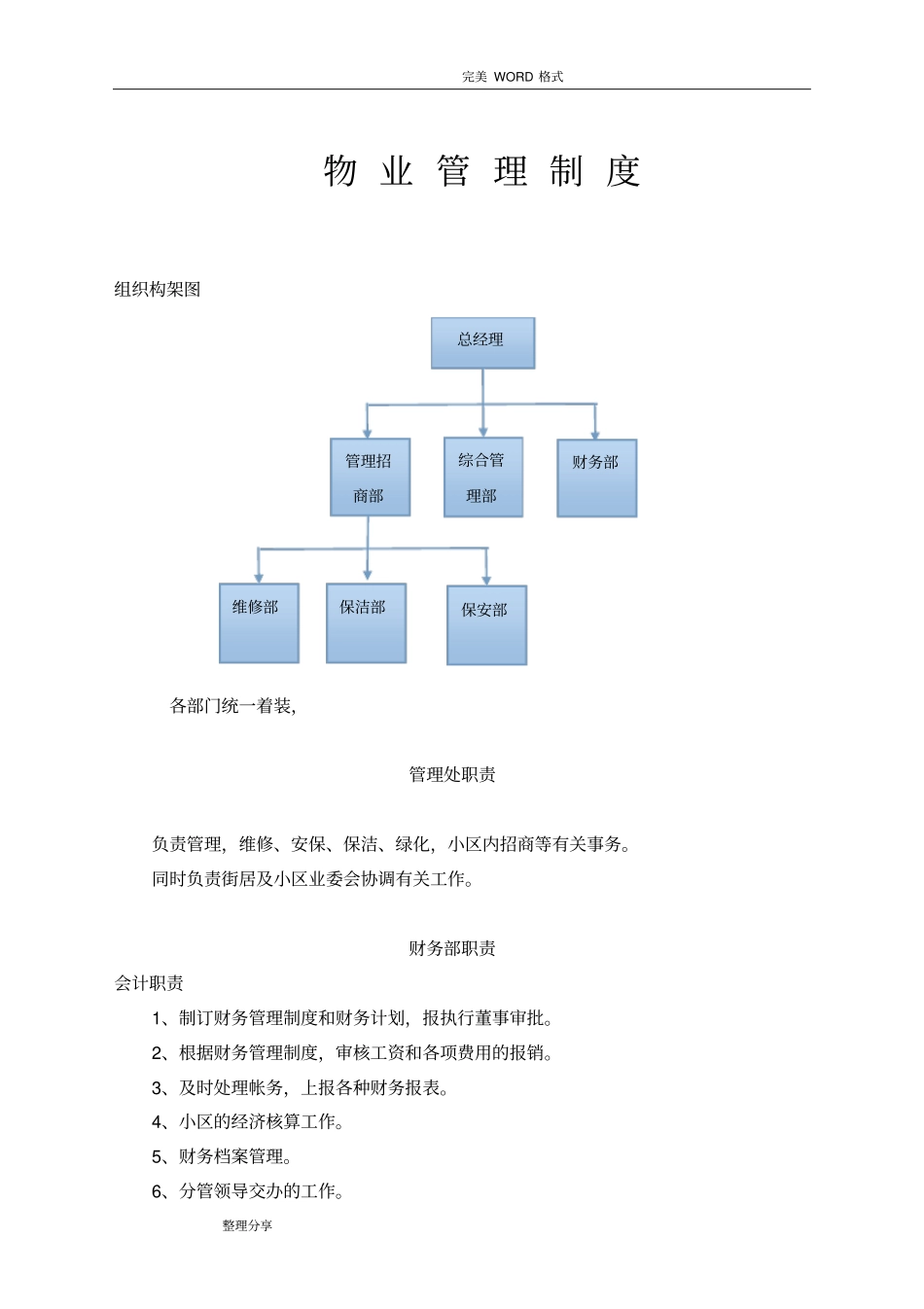 物业管理规章制度全_第1页