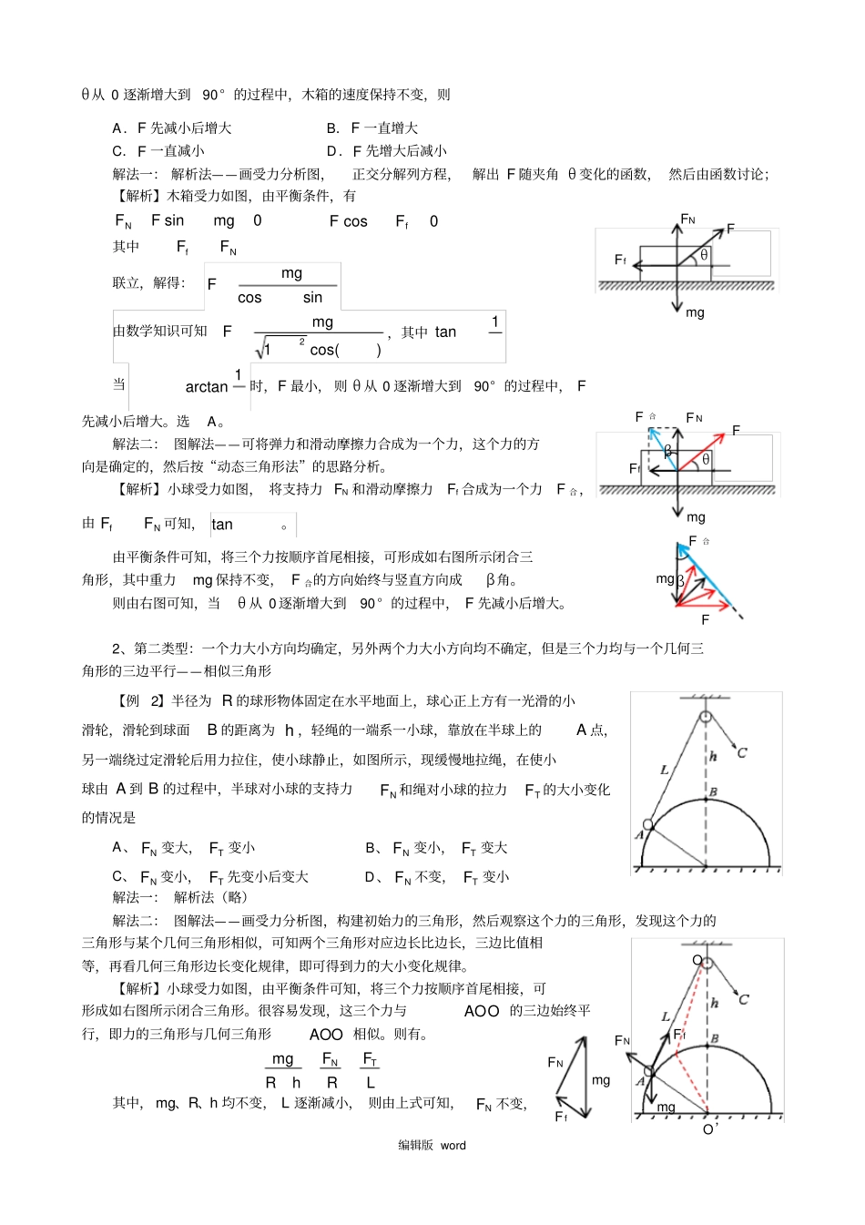 物体的动态平衡问题解题技巧_第2页