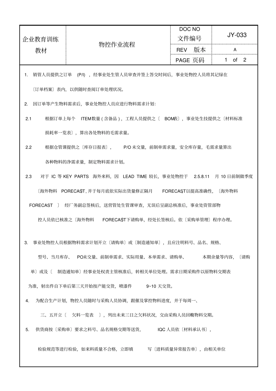 物控作业流程_第1页