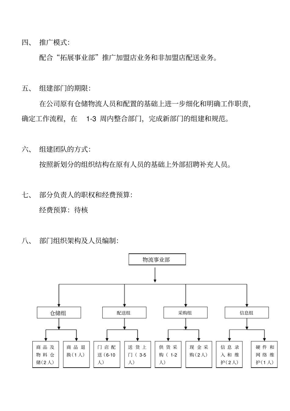 物流事业部组建策划书_第2页